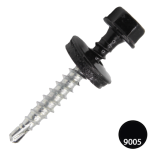 Саморіз 4,8х19 + EPDM RAL 9005 6гр. головка з буром