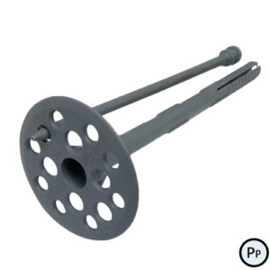 Дюбель 10х160 для термоізоляції з пластиковим цвяхом (сірий)