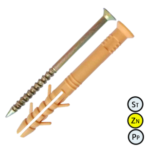 Дюбель 6х40 потай з ударним шурупом (швидкий монтаж)