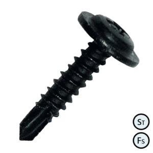 DIN7504 Саморіз 4,2х25 фосфат. з буром, напівкруглою головкою та прес-шайбою