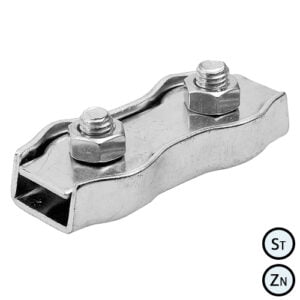 Затискач для тросу подвійний 2мм