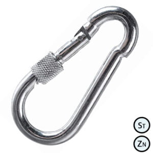 Карабін пожежний із замком М4х40 ЦБ DIN 5299D