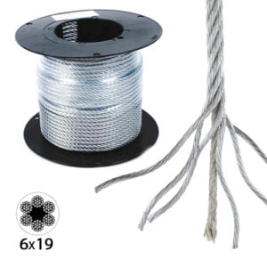 Трос сталевий 1,5мм 6х19 ЦБ DIN3060