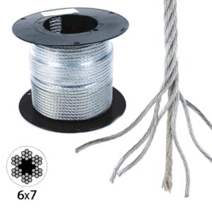 Трос сталевий 1,5мм 6х7 ЦБ DIN3055