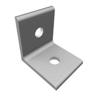 Неанодований кронштейн кутник алюмінієвий 45×45×40×4мм